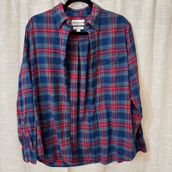 Saddlebred Other - Men’s Saddlebred Plaid Button Up, Soft 100% Cotton, Size M / Medium